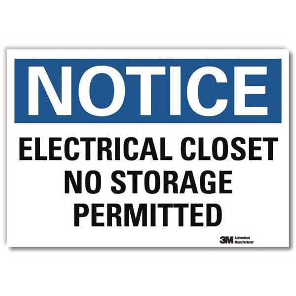 NoticeSign, ReflecSelfAdhVinyl, 10inWx7inH, U5-1168-RD_10X7