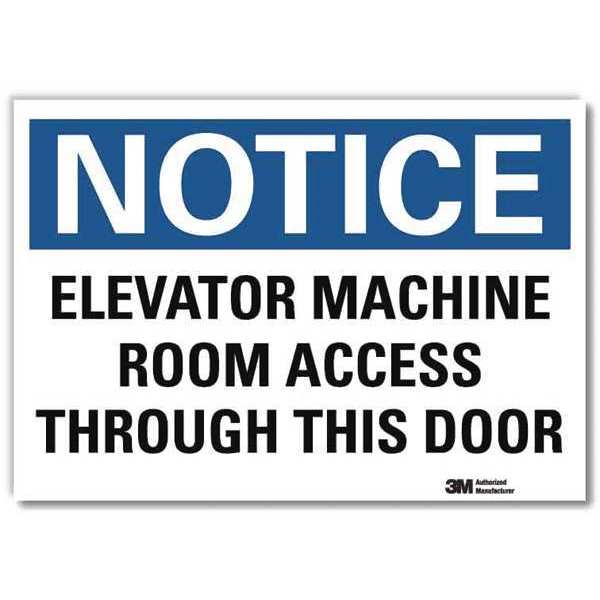 Notice Sign, 10 in H, 14 in W, Reflective Sheeting, Horizontal Rectangle, English, U5-1172-RD_14X10
