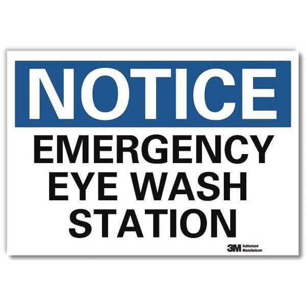 NoticeSign, ReflectSelfAdhVinyl, 7inWx5inH, U5-1177-RD_7X5