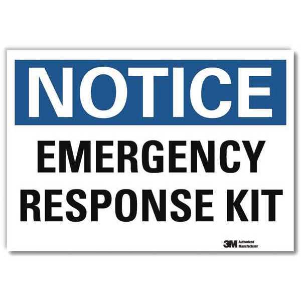 NoticeSign, ReflcSelfAdhVinyl, 14inWx10inH, U5-1178-RD_14X10