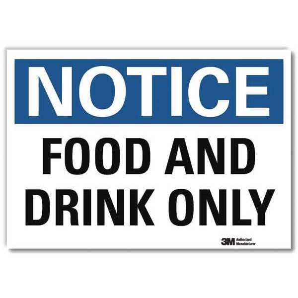 NoticeSign, ReflectSelfAdhVinyl, 7inWx5inH, U5-1229-RD_7X5