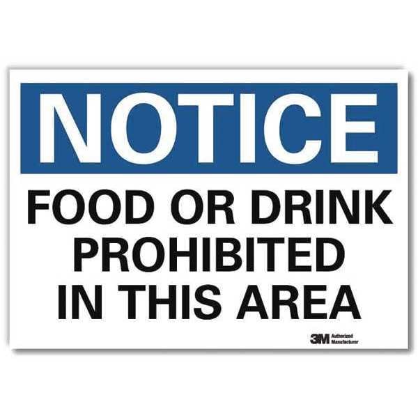 NoticeSign, ReflcSelfAdhVinyl, 14inWx10inH, U5-1230-RD_14X10