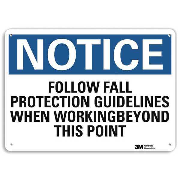 Notice Sign, RecycldReflecAlum, 10inWx7inH, U5-1228-RA_10X7