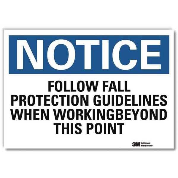 NoticeSign, ReflcSelfAdhVinyl, 14inWx10inH, U5-1228-RD_14X10