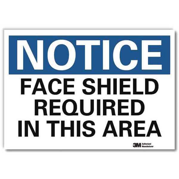 NoticeSign, ReflectSelfAdhVinyl, 7inWx5inH, U5-1216-RD_7X5