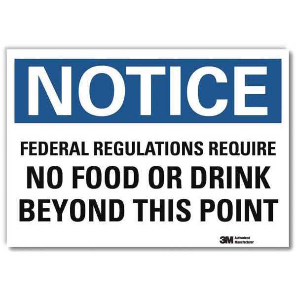 NoticeSign, ReflectSelfAdhVinyl, 7inWx5inH, U5-1217-RD_7X5