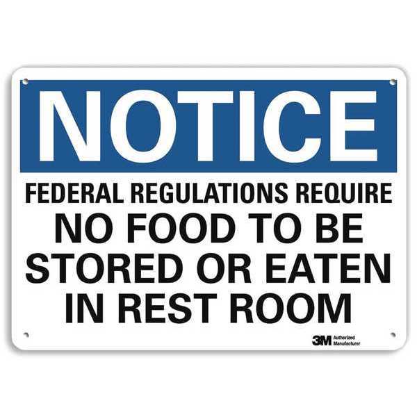 Notice Sign, RecycldReflecAlum, 10inWx7inH, U5-1218-RA_10X7