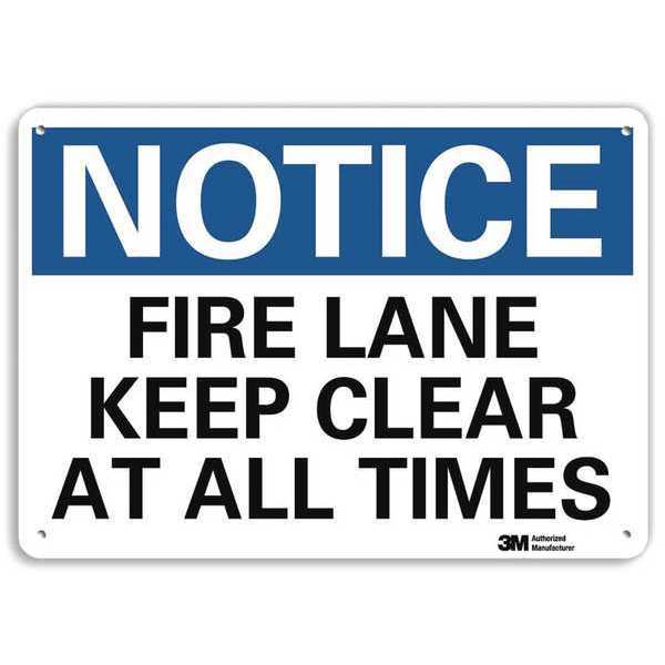Notice Sign, 7 in H, 10 in W, Aluminum, Vertical Rectangle, English, U5-1222-RA_10X7