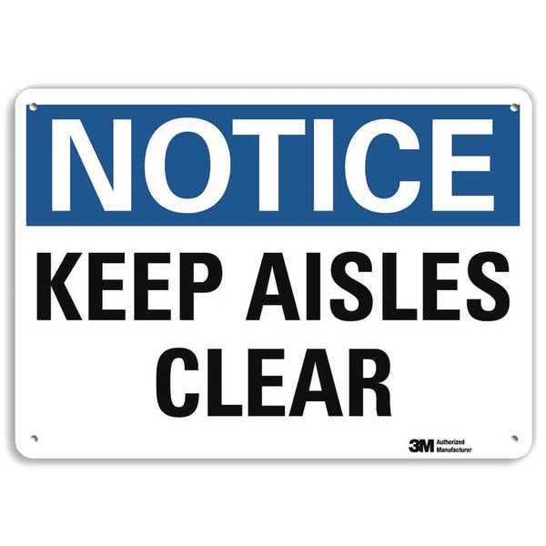 Notice Sign, 7 in H, 10 in W, Aluminum, Vertical Rectangle, English, U5-1278-RA_10X7