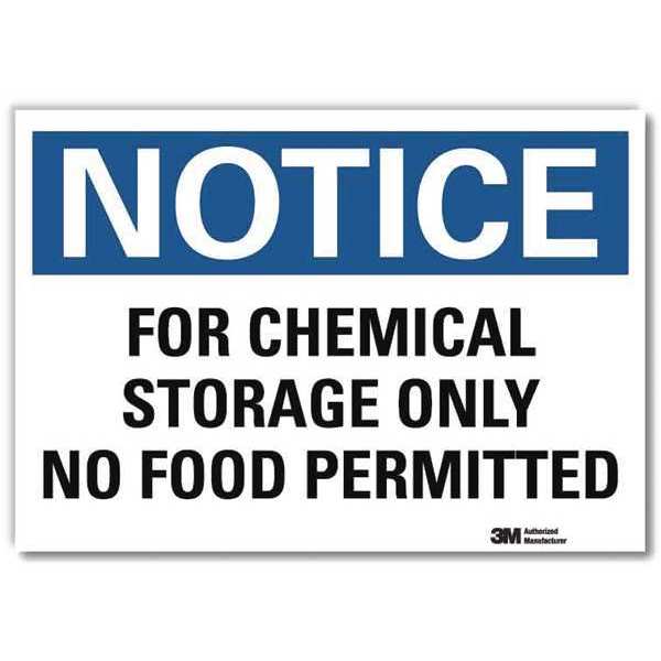 Notice Sign, 10 in H, 14 in W, Horizontal Rectangle, English, U5-1234-RD_14X10
