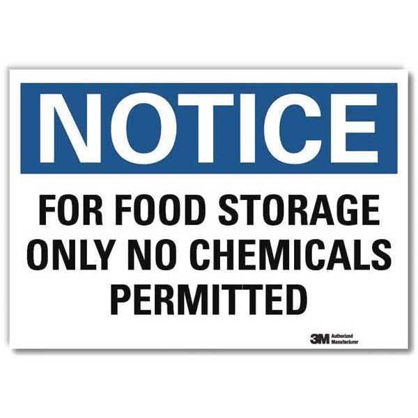 Notice Sign, 10 in H, 14 in W, Horizontal Rectangle, English, U5-1235-RD_14X10