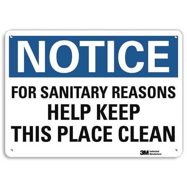 Notice Sign, RecycldReflecAlum, 10inWx7inH, U5-1236-RA_10X7