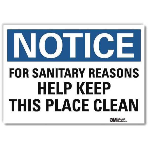 NoticeSign, ReflcSelfAdhVinyl, 14inWx10inH, U5-1236-RD_14X10