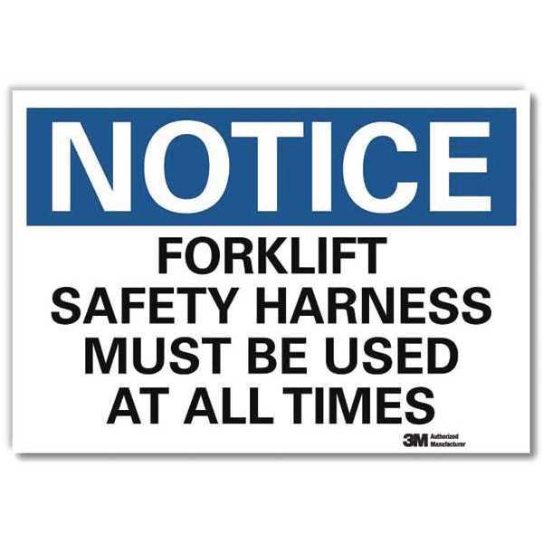 Notice Sign, 7 in H, 10 in W, Reflective Sheeting, Vertical Rectangle, English, U5-1237-RD_10X7