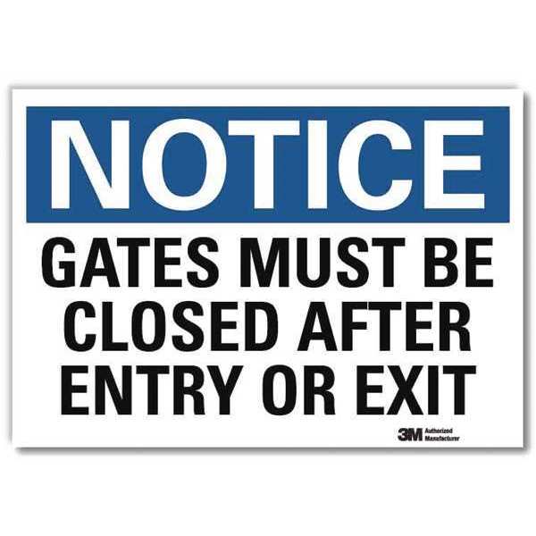 Notice Sign, 7\u0022 x 10\u0022, Vinyl, 7 in H, 10 in W, Reflective Sheeting, English, U5-1241-RD_10X7