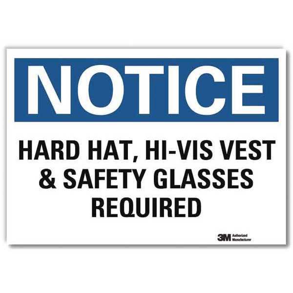 NoticeSign, ReflcSelfAdhVinyl, 14inWx10inH, U5-1253-RD_14X10
