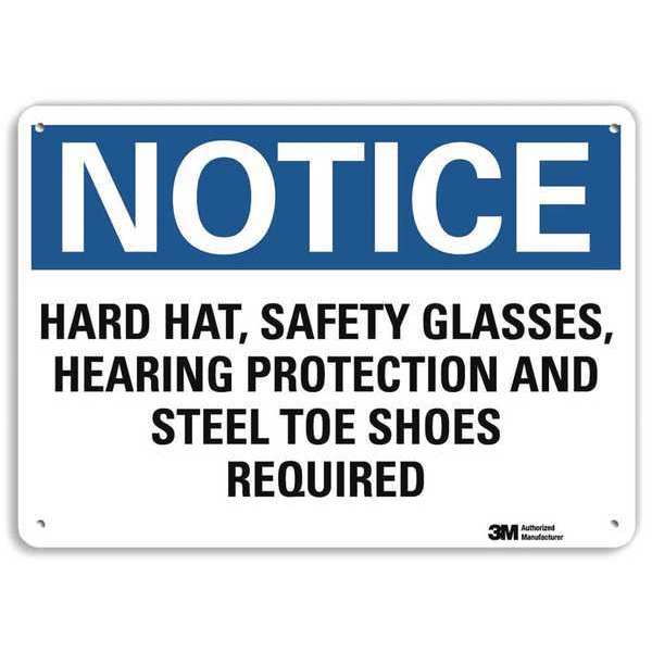 Notice Sign, RecycldReflecAlum, 10inWx7inH, U5-1254-RA_10X7