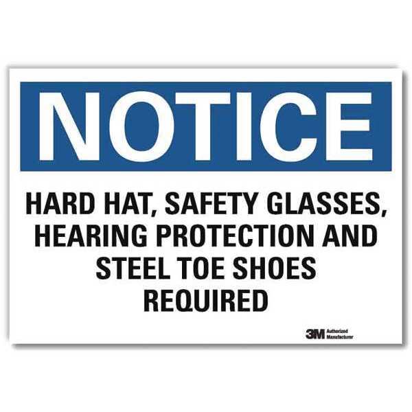 NoticeSign, ReflectSelfAdhVinyl, 7inWx5inH, U5-1254-RD_7X5