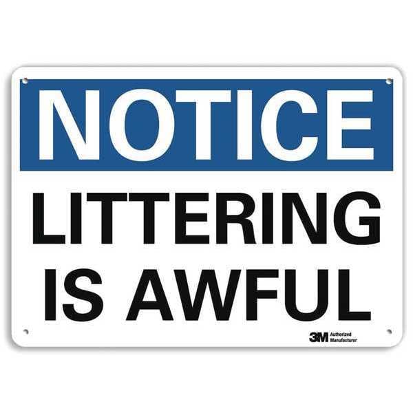 Notice Sign, RecycldReflecAlum, 10inWx7inH, U5-1308-RA_10X7