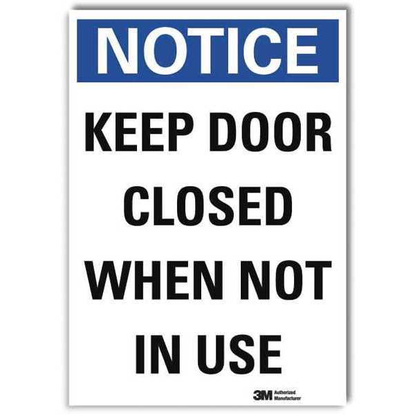 Notice Sign, 14 in H, 10 in W, Reflective Sheeting, Vertical Rectangle, English, U5-1288-RD_10X14