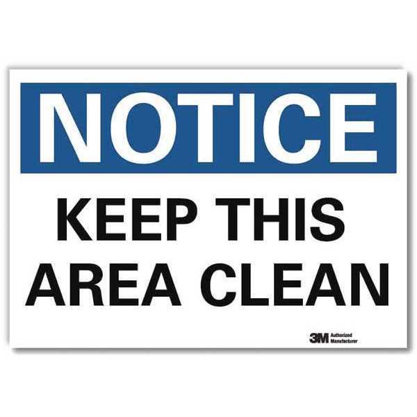 NoticeSign, ReflcSelfAdhVinyl, 14inWx10inH, U5-1293-RD_14X10