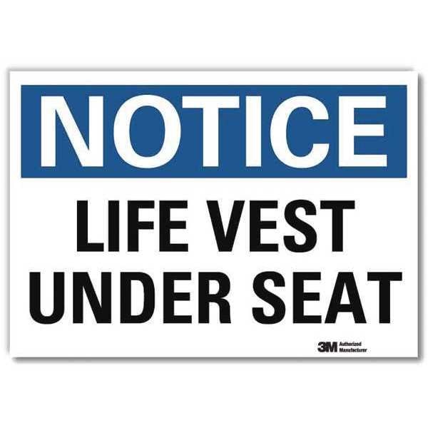 NoticeSign, ReflcSelfAdhVinyl, 14inWx10inH, U5-1305-RD_14X10