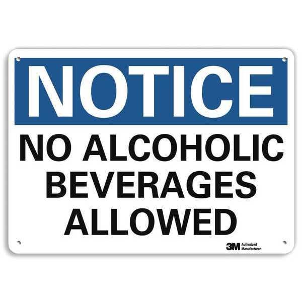 Notice Sign, 7 in H, 10 in W, Aluminum, Vertical Rectangle, English, U5-1344-RA_10X7