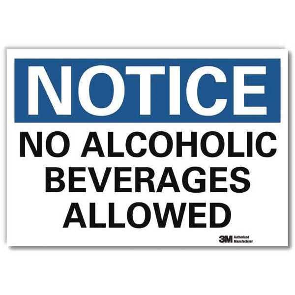 Notice Sign, 10 in H, 14 in W, Reflective Sheeting, Horizontal Rectangle, English, U5-1344-RD_14X10