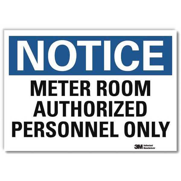 Notice Sign, 10 in H, 14 in W, Reflective Sheeting, Horizontal Rectangle, English, U5-1324-RD_14X10