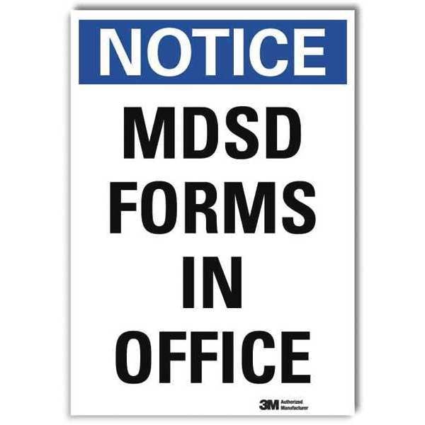 Notice Sign, 7 in x 5 in, Rflct Sheeting