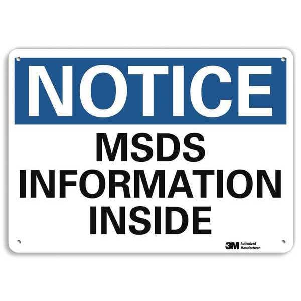 Notice Sign, 7 in x 10 in, Aluminum