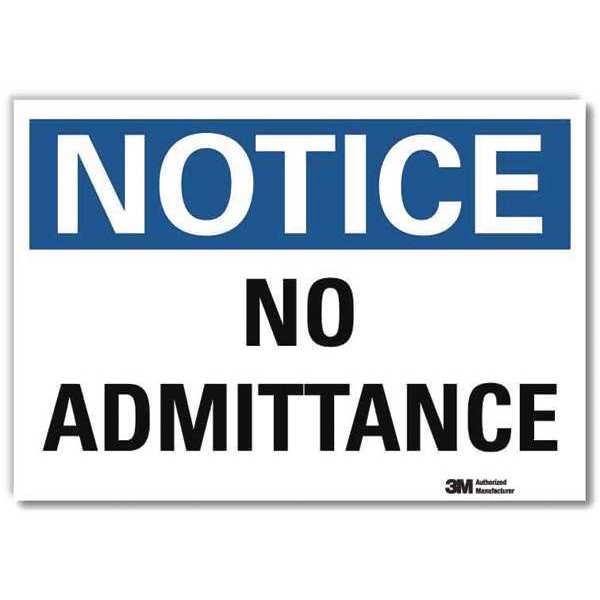 Notice Sign, 7 in H, 10 in W, Reflective Sheeting, Vertical Rectangle, English, U5-1331-RD_10X7