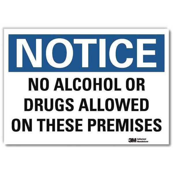 Notice Sign, 10 in H, 14 in W, Reflective Sheeting, Horizontal Rectangle, English, U5-1337-RD_14X10