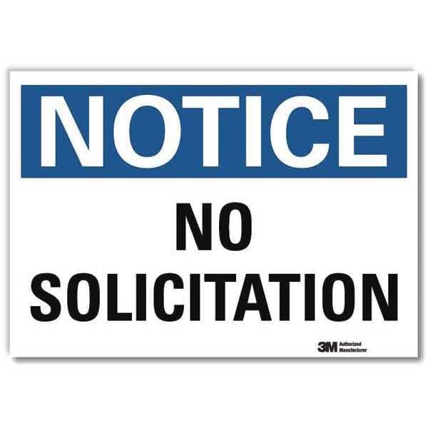 Notice Sign, 5 in H, 7 in W, Reflective Sheeting, Horizontal Rectangle, English, U5-1411-RD_7X5