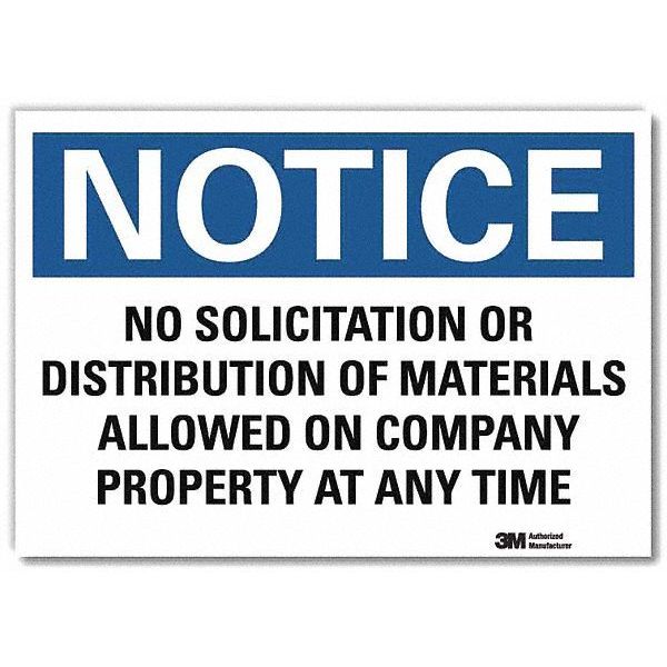 Notice Sign, 7 in H, 10 in W, Reflective Sheeting, Vertical Rectangle, English, U5-1412-RD_10X7