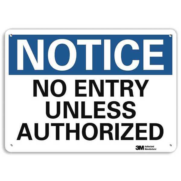Notice Sign, RecycldReflecAlum, 10inWx7inH, 7 in H, 10 in W, Aluminum, Vertical , U5-1368-RA_10X7