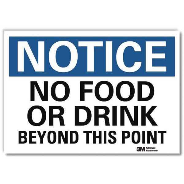 NoticeSign, ReflecSelfAdhVinyl, 10inWx7inH, U5-1375-RD_10X7