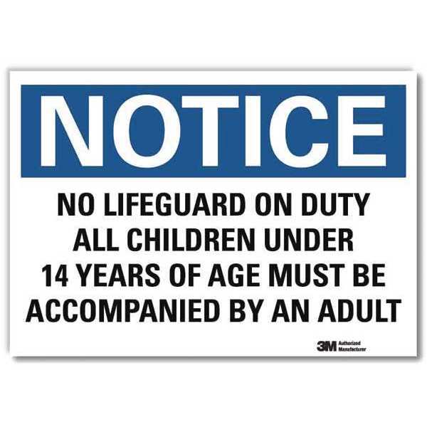 NoticeSign, ReflcSelfAdhVinyl, 14inWx10inH, U5-1383-RD_14X10