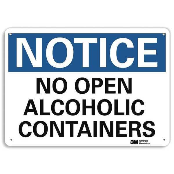 Notice Sign, 7 in H, 10 in W, Aluminum, Vertical Rectangle, English, U5-1387-RA_10X7