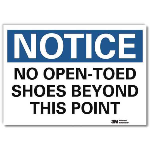 NoticeSign, ReflectSelfAdhVinyl, 7inWx5inH, U5-1389-RD_7X5