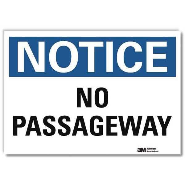 Reflective Pedestrian Traffic Label, 5 in H, 7 in W, Aluminum, Horizontal Rectangle, U5-1392-RD_7X5