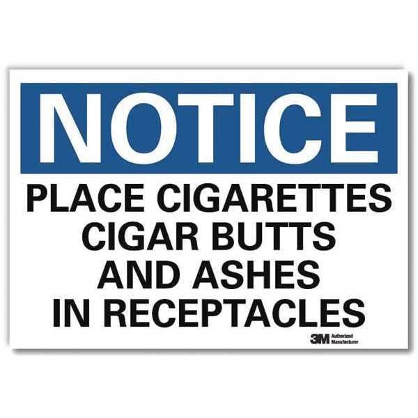 NoticeSign, ReflcSelfAdhVinyl, 14inWx10inH, U5-1447-RD_14X10