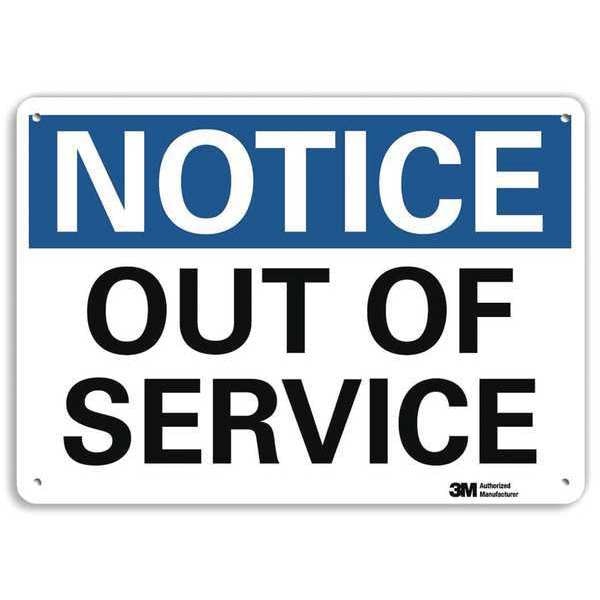Notice Sign, RecycldReflecAlum, 10inWx7inH, U5-1438-RA_10X7