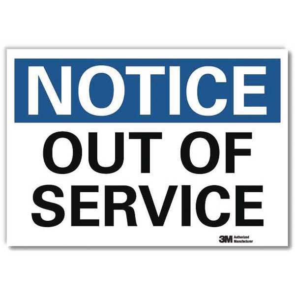 NoticeSign, ReflectSelfAdhVinyl, 7inWx5inH, U5-1438-RD_7X5
