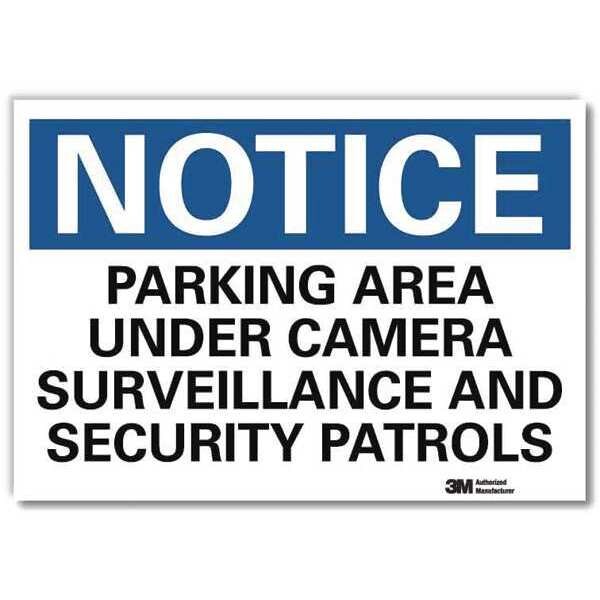 Notice Sign, 5 in H, 7 in W, Reflective Sheeting, Horizontal Rectangle, English, U5-1440-RD_7X5
