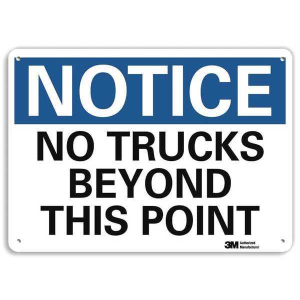 Notice Sign, 7 in H, 10 in W, Aluminum, Vertical Rectangle, English, U5-1421-RA_10X7