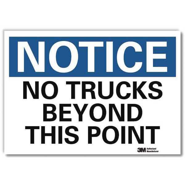 Notice Sign, 7 in H, 10 in W, Reflective Sheeting, Vertical Rectangle, English, U5-1421-RD_10X7