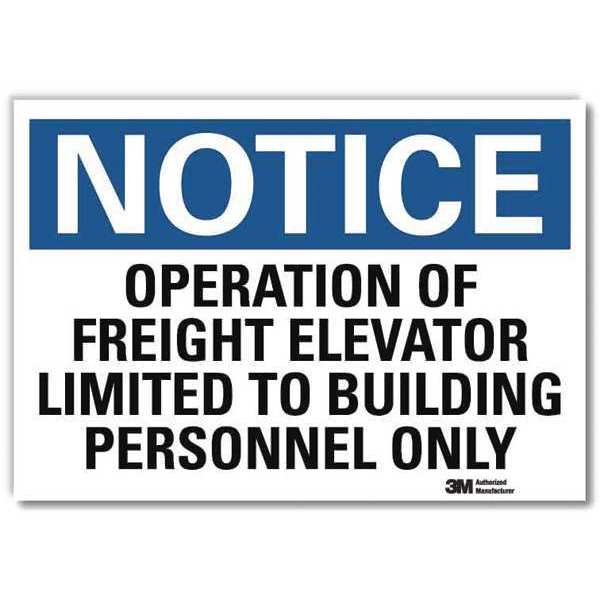 Notice Sign, 7 in H, 10 in W, Reflective Sheeting, Vertical Rectangle, English, U5-1435-RD_10X7