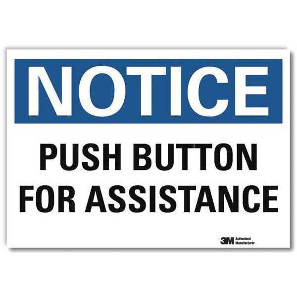 NoticeSign, ReflecSelfAdhVinyl, 10inWx7inH, U5-1473-RD_10X7
