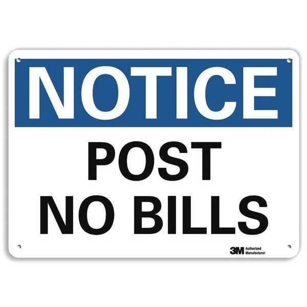 Notice Sign, 7 in H, 10 in W, Aluminum, Vertical Rectangle, English, U5-1465-RA_10X7